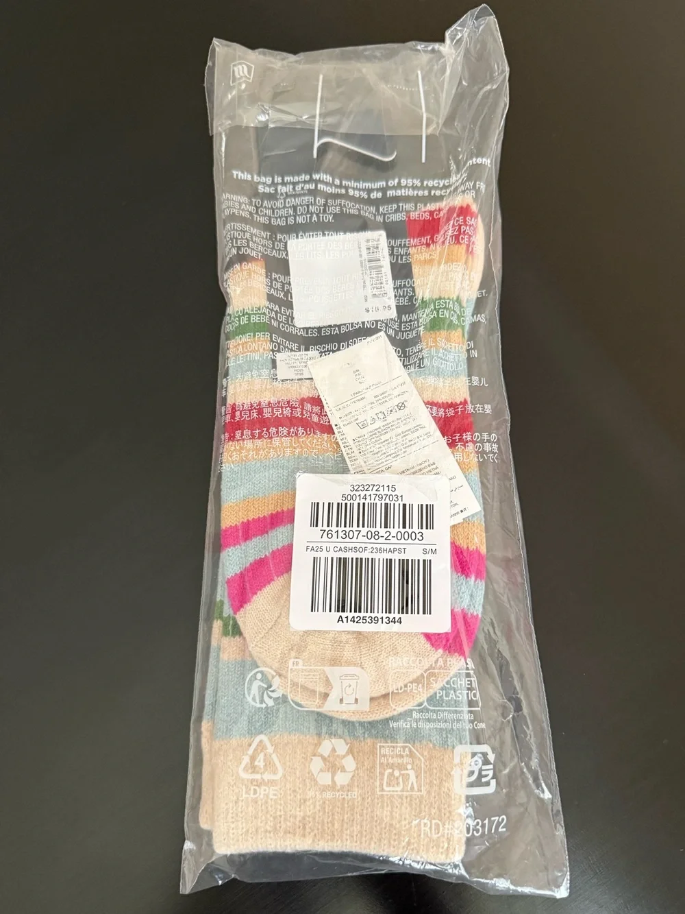 Gap Multi-Stripe Crew Socks CashSoft